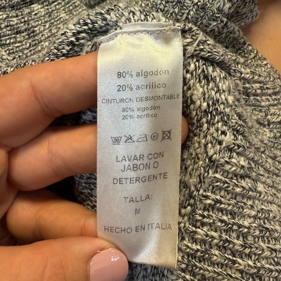 Chester & Peck Gray Knit Cardigan Made in Italy Women's Size Medium - Picture 3 of 5